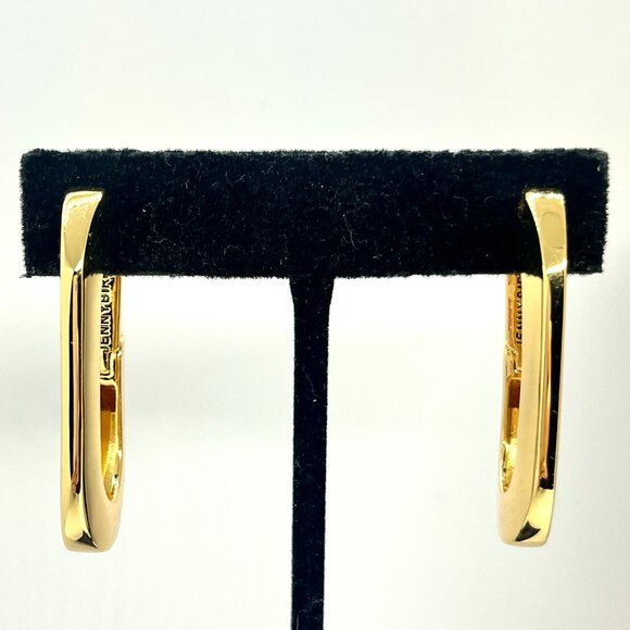 JENNY BIRD MEGA U-LINK EARRINGS Gold Modern Chunky Hoop Statement Sculptural - Picture 3 of 15